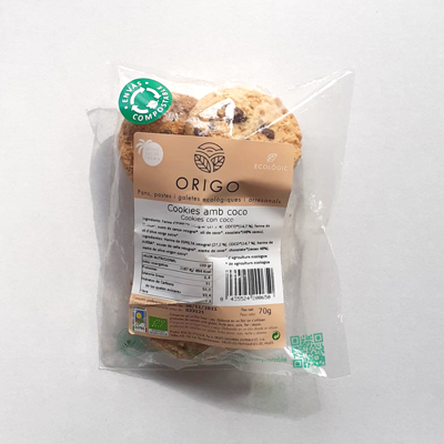 Cookies amb coco eco Origo 70gr