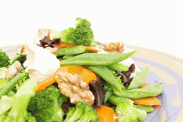  Amanida tèbia de verdures verdes